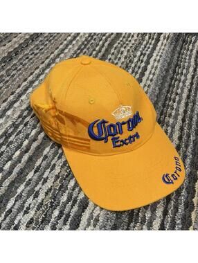 Corona Extra Beer Hat Cap Yellow Crown Adjustable Strapback Beer One Size *READ*